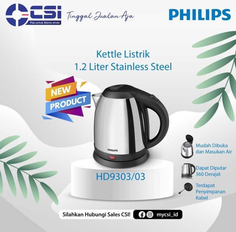 Jual Philips Teko Listrik Kettle Ceret 1.2 Liter Stainless Steel