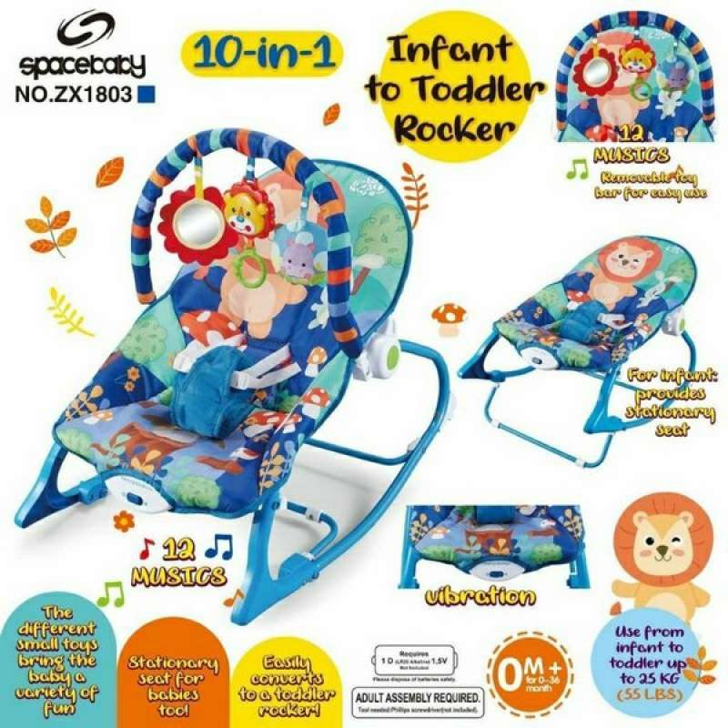 Jual Siya✨free Bubblewrap Bouncer Spacebaby Exotic 10 In 1 Zx