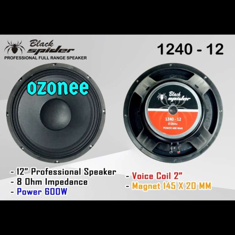 Speaker black spider 12 inch woofer 2025