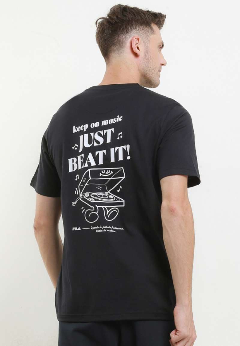 FILA Music T Shirt Pria Camminatore Black