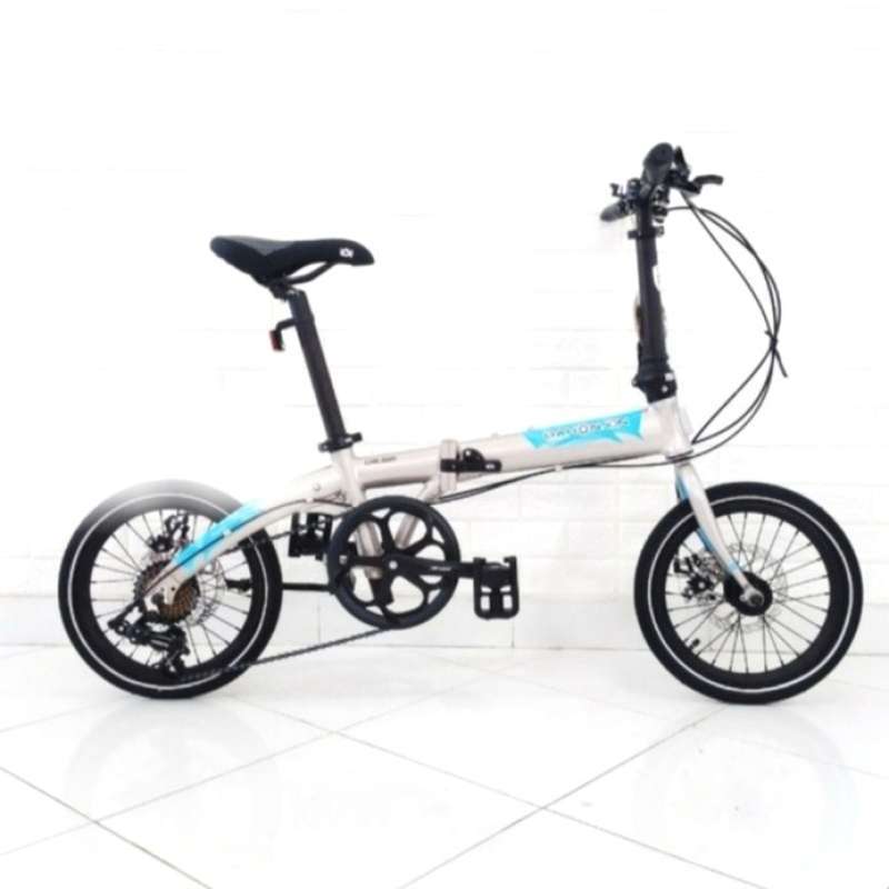 Promo Sepeda Lipat Dahon Ion Chicago 16 Inch 7 Speed Black Diskon