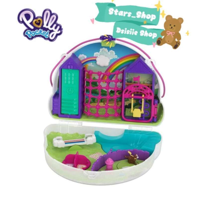 polly pocket rainbow dream Purse Original Mainan Boneka Anak