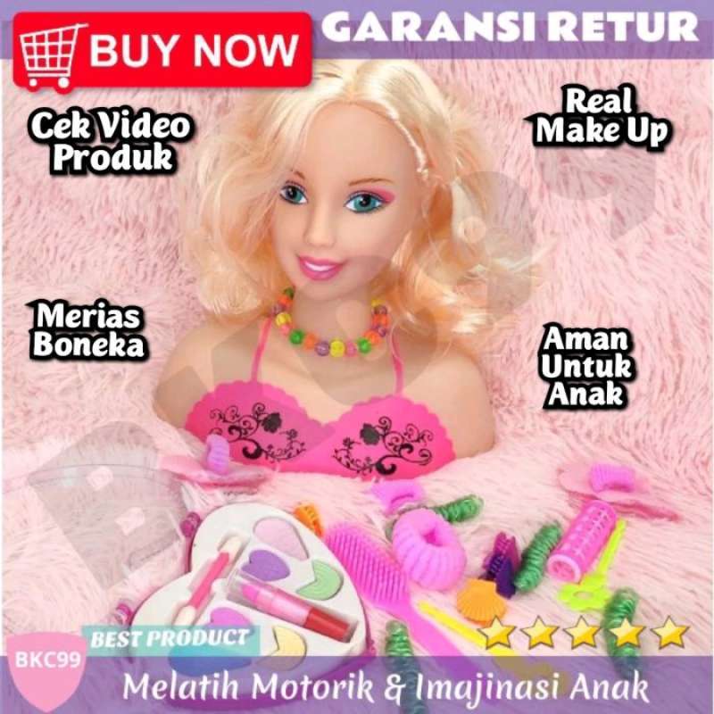 E90 Mainan Anak Perempuan Barbie Make Up Makeup Salon Salonan Anak