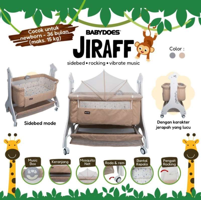 Jual Box BabyDoes BD 1635 1645 Side Bed Jiraff 1645 Beige di