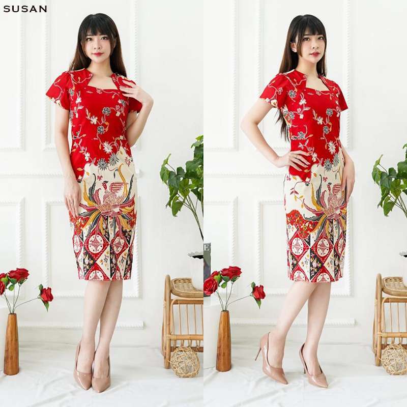Jual dress 2025 batik modern
