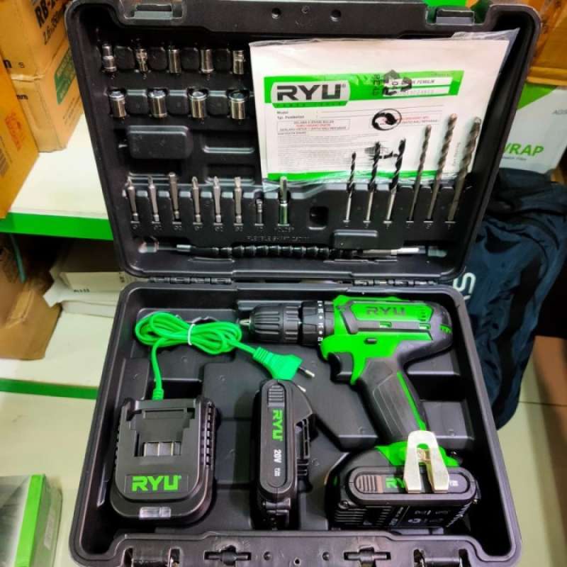 Cordless impact drill RYU RCI20V Mesin bor baterai RCI 20 V Batre 20V