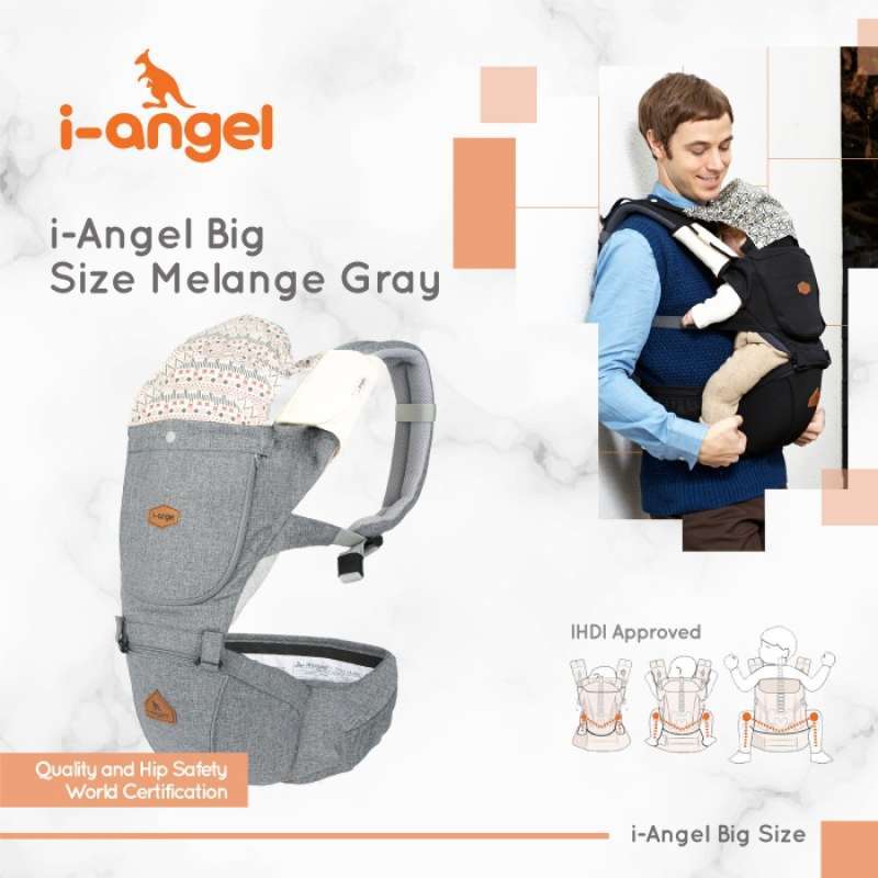 Jual i Angel Gendongan Bayi i Angel Big Size Melange Gray di