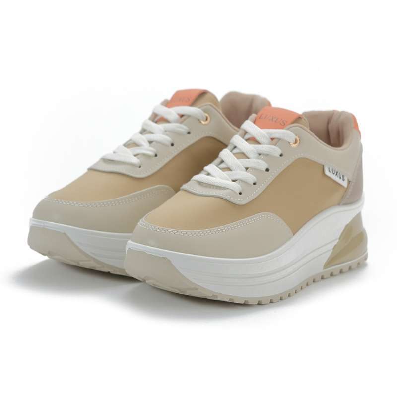 VERISH Sepatu Sneakers Wanita Sport Shoes Fashion Model Korea Terbaru  Terlaris Lx1002 Free Kotak Sepatu!!! Sale!!! KHAKI 36