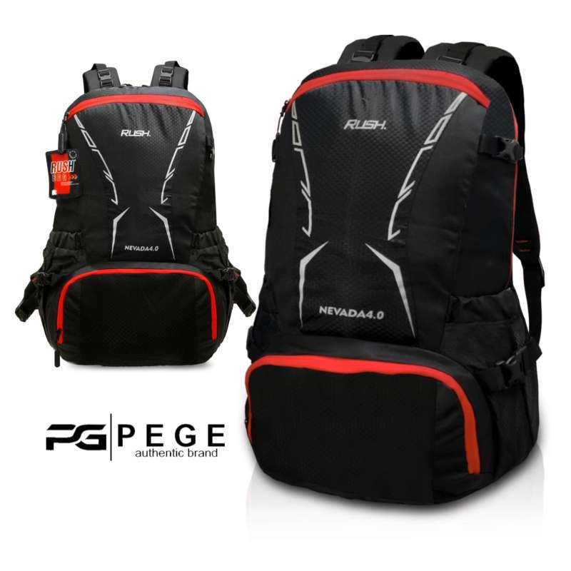 Tas Gunung Carrier 40L PEGE Wakiza Backpack Travel Camping Ransel Hiking  Outdoor PG RUSH 494