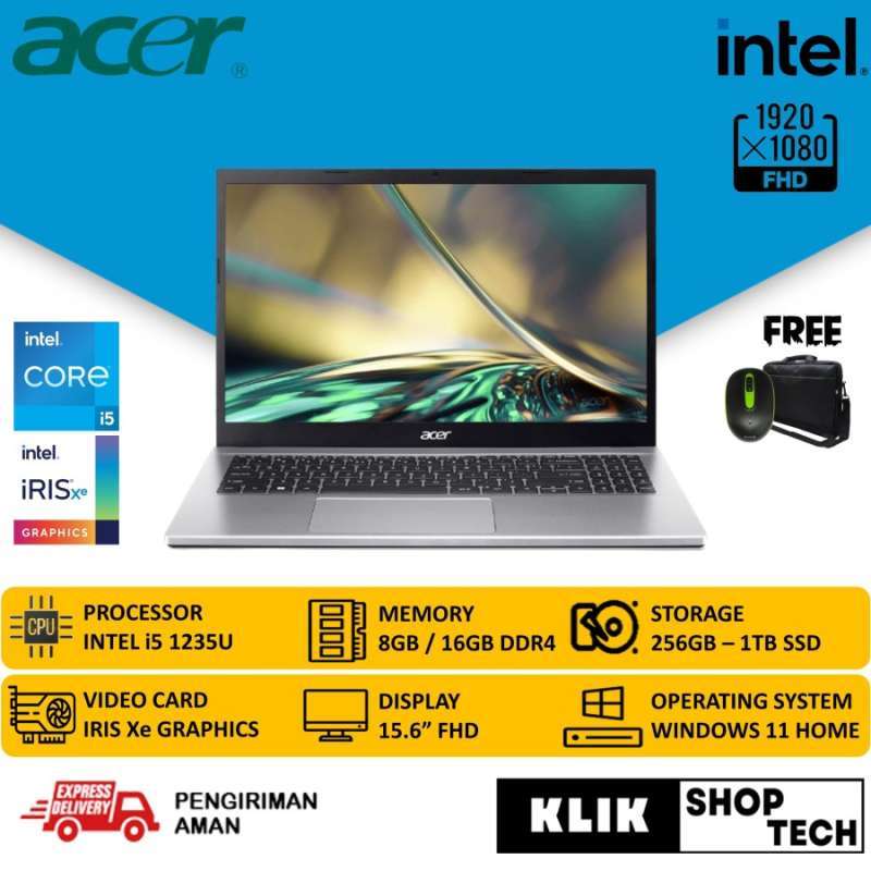 ACER ASPIRE A315 i5 1235U 8GB 512GB SSD 15 FHD WINDOWS 11