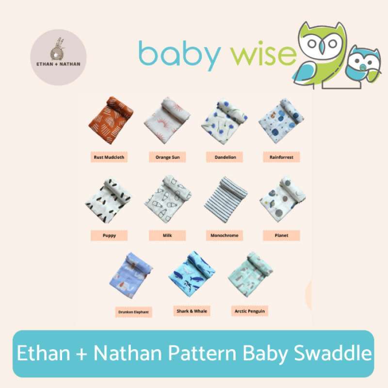 TERLARIS ETHAN NATHAN PATTERN BABY SWADDLE