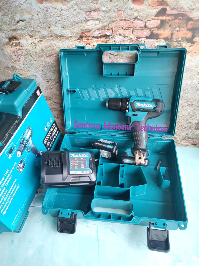 Jual MAKITA DF333DWYE 10 MM Bor Cordless Baterai Cas 12V 10mm DF