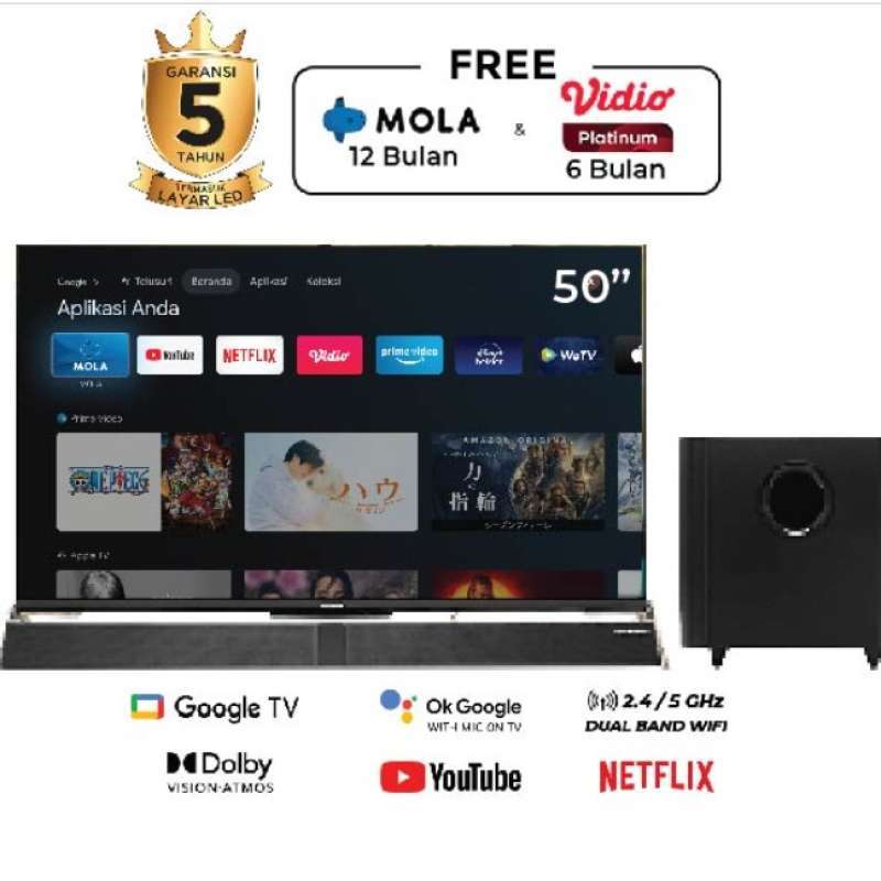 Smart Cinemax Polytron Cinemax Soundbar 50 Inch Jual Polytron Led