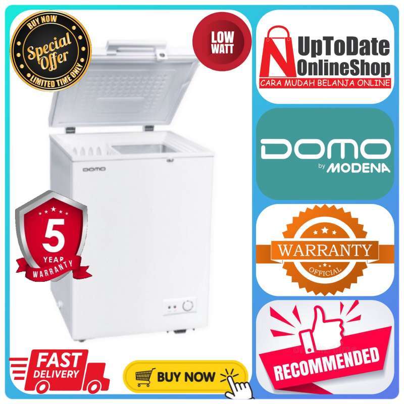 Promo DOMO BY MODENA CHEST FREEZER BOX 116L DF 0120 DF0120W POWER