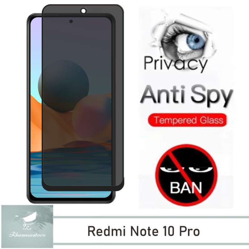 Promo Promo Tempered Glass Layar Anti Spy Redmi Note 10 Pro Anti