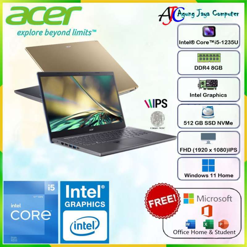 Promo Acer Aspire A514-55-55p5 I5-1235u/8gb/14fhd/ssd 512gb