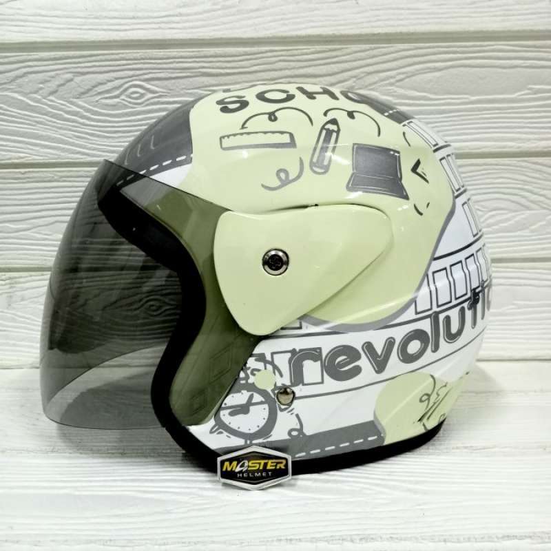 Promo Gratis Ongkir Helm Half Face Evolution Motif Revolution