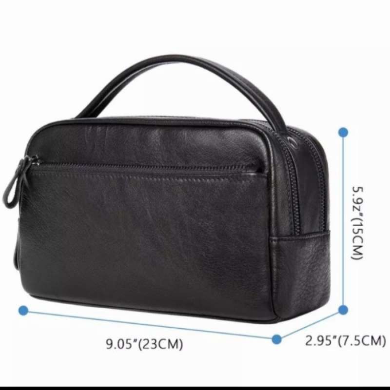 Promo Bossindo Clutch Bag Tas Tangan Kulit Asli Bukan Kw Kulit