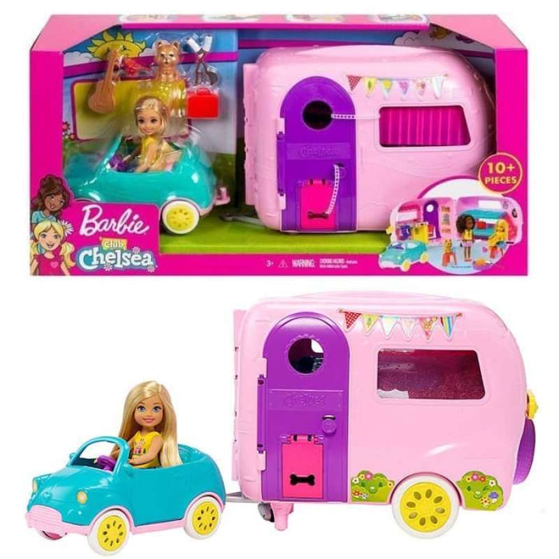 Promo Mobil Boneka Barbie Chelsea Club Camper Van Car ORIGINAL