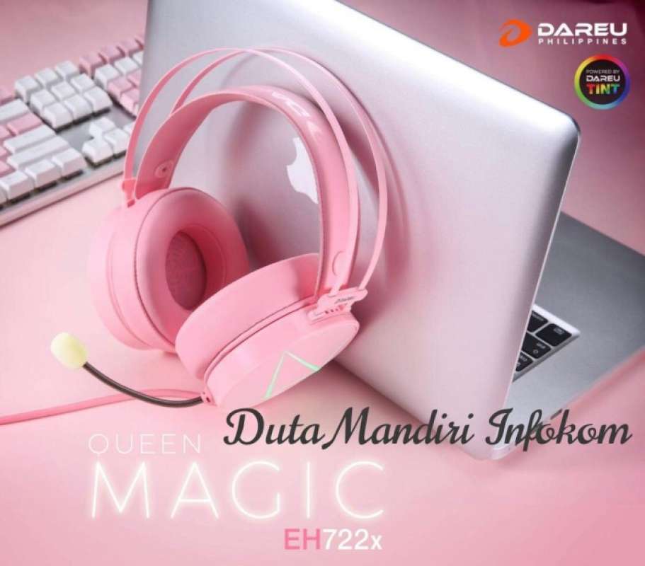 Jual Dareu EH722X Magic Queen Pink RGB 7.1 Surround Sound Gaming