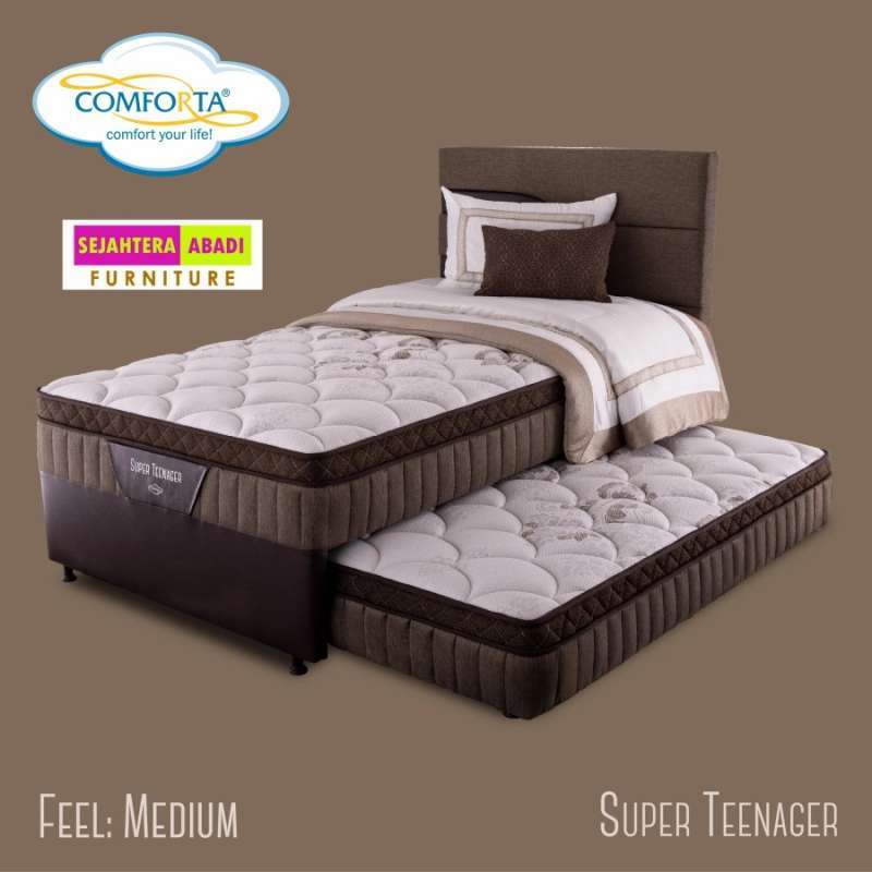 Comforta springbed latex 2in1 Super Teenager Twin Sorong Matras Set