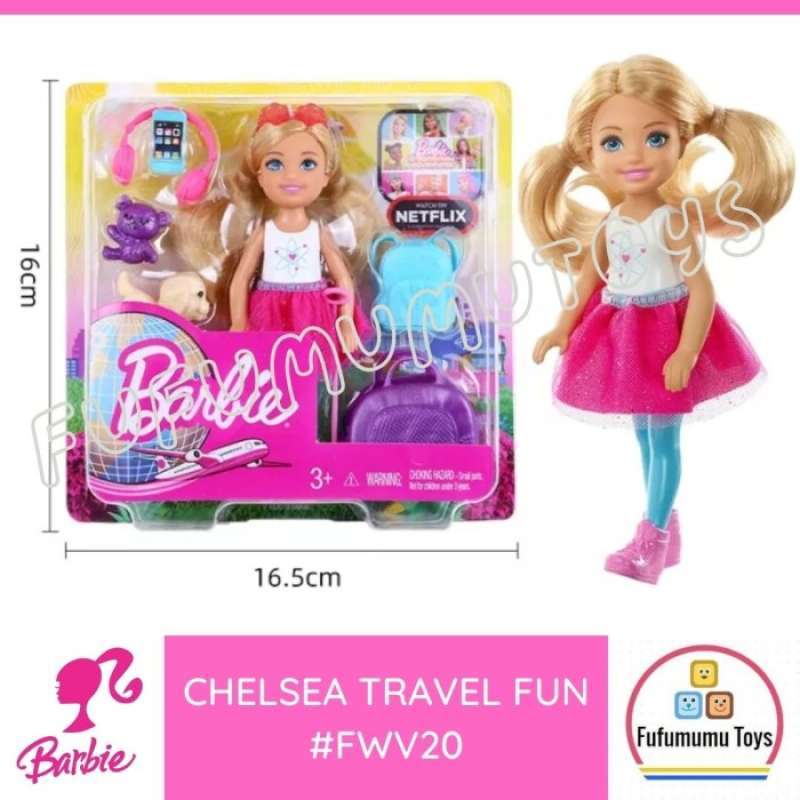 Barbie chelsea doll best sale & travel fun