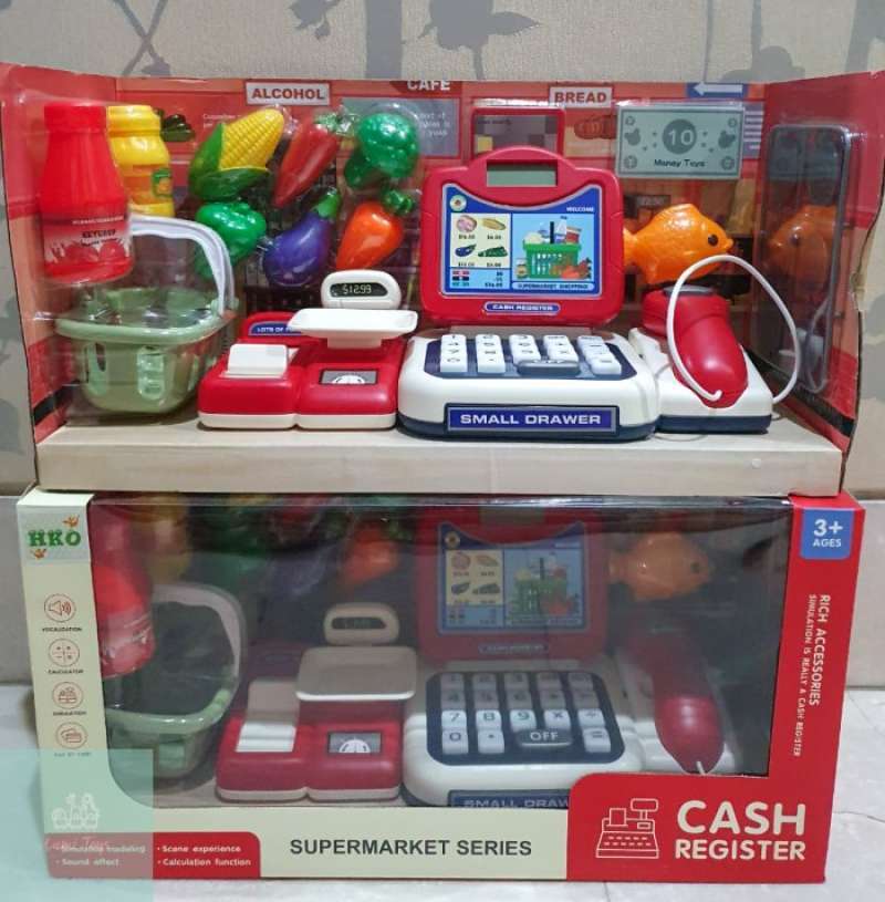 Cash Register Supermarket Toy For Kids Mainan Anak Cash Register