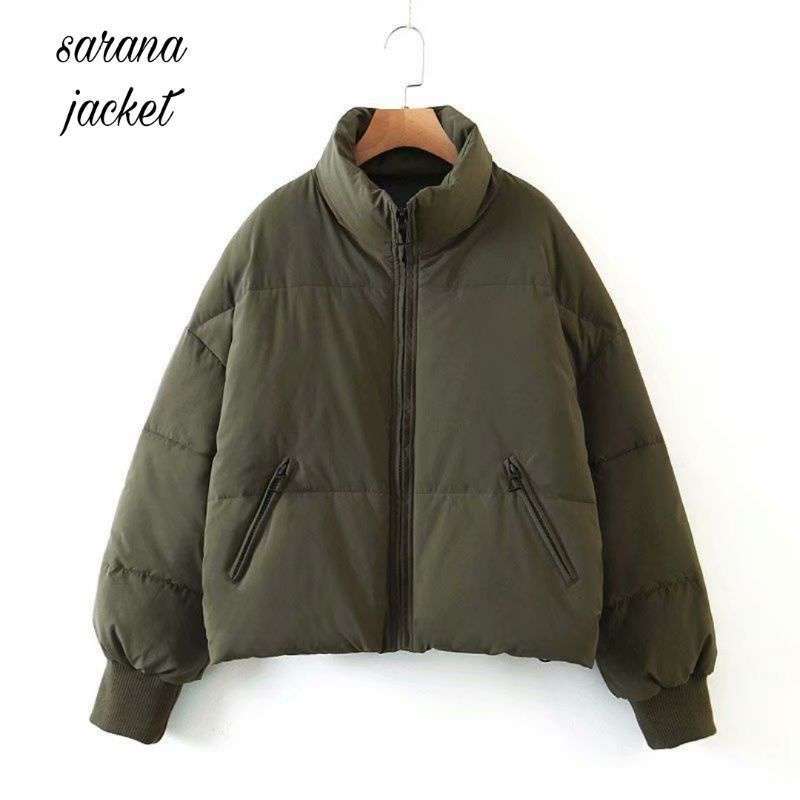Jaket sales crop army