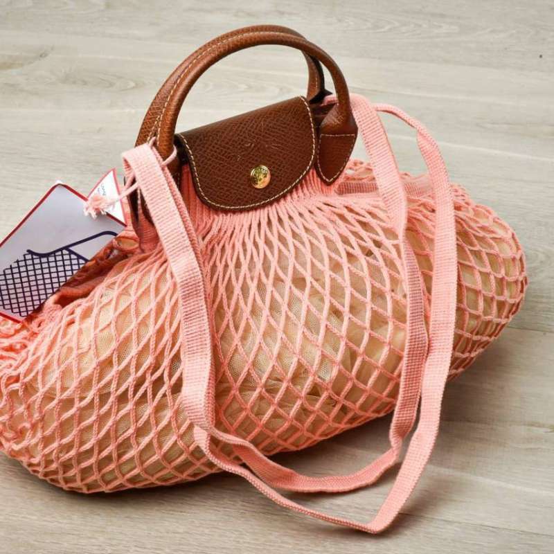 ★人気★ Longchamp Le Pliage Filet Top Handle Bag Blush Longchamp Le Pliage Filet Top Handle Bag Blush – Balilene