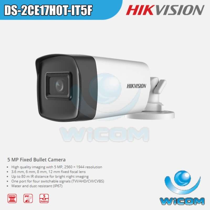 Promo Analog CAMERA 5MP DS-2CE17H0T-IT5F CCTV Diskon 23% di Seller Haria  Store - Cengkareng Barat, Kota Jakarta Barat | Blibli