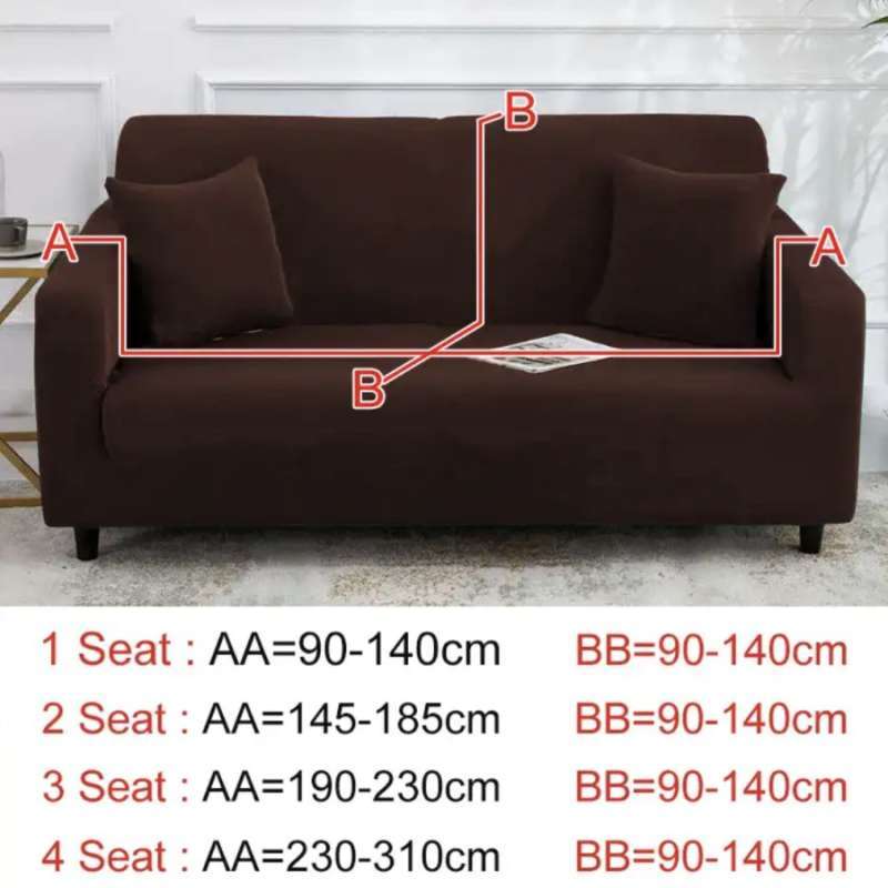 COVER SARUNG SOFA WARNA POLOS ELASTIS UKURAN 1 2 3 4 DUDUKAN SEATER