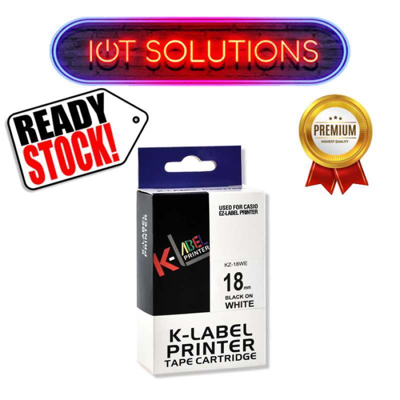 Promo Label Tape 18Mm Xr 18We Compatible Printer Casio Kl60 Kl
