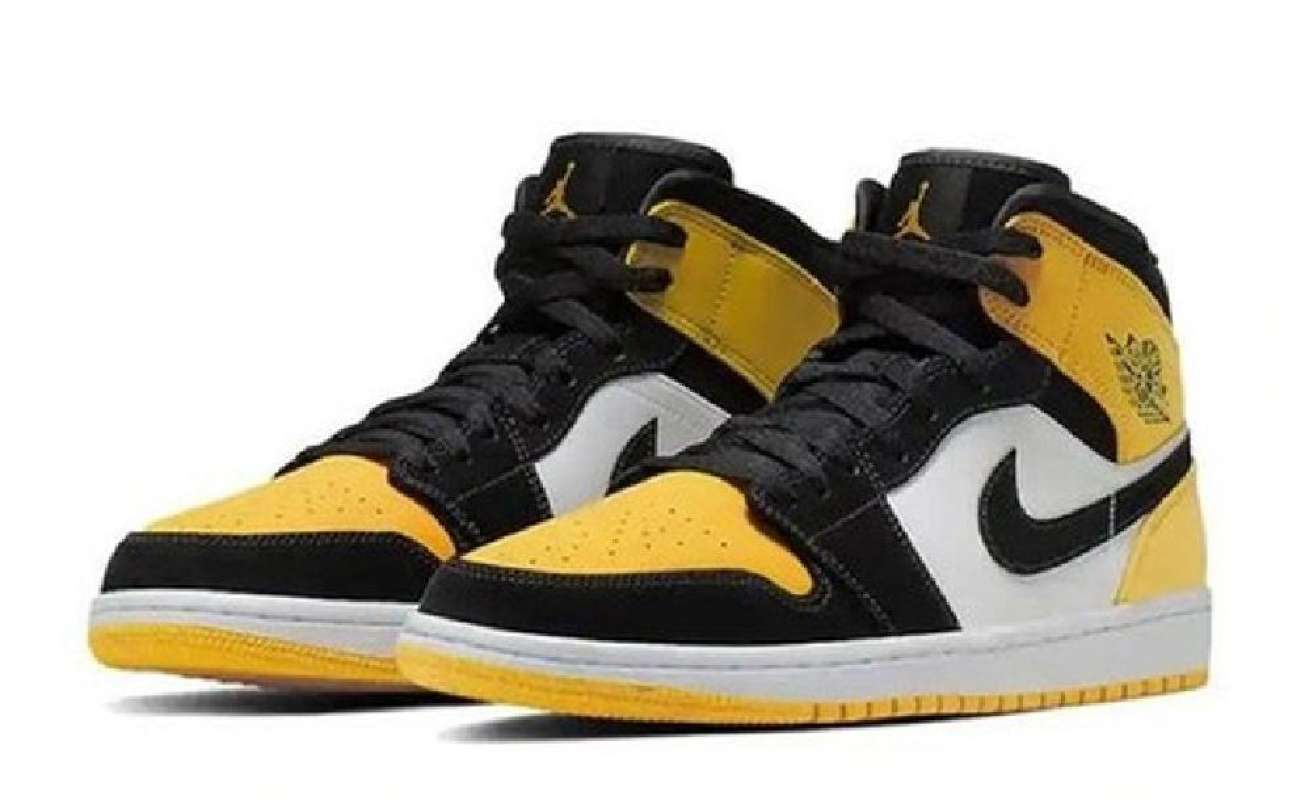 Yellow toe jordan 1 mid outlet