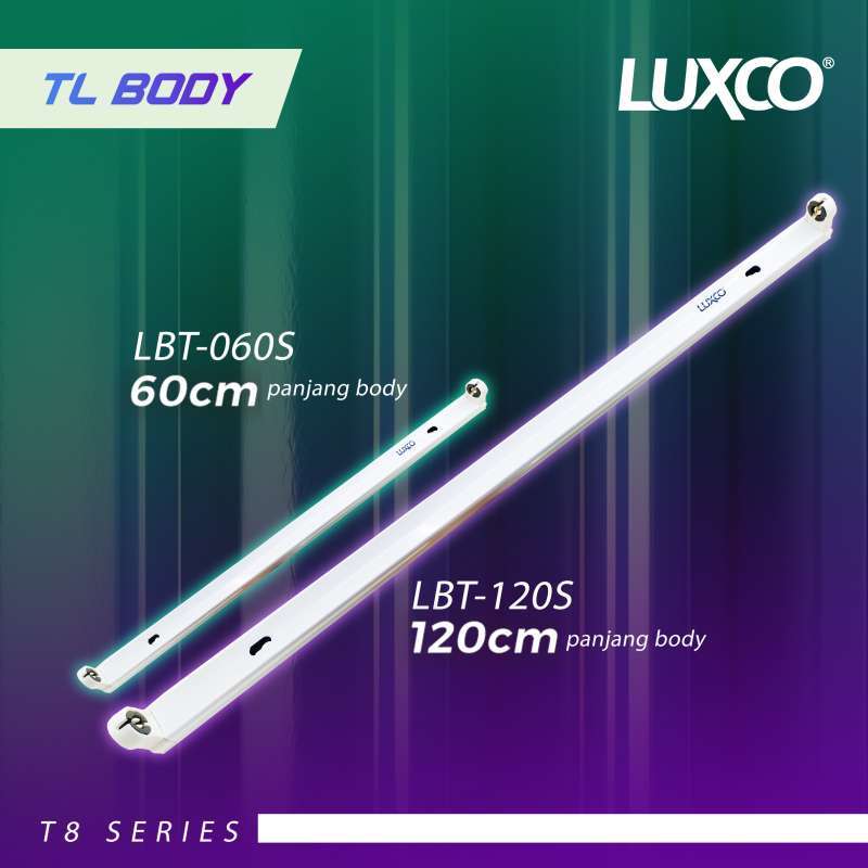 Lampu LED Neon T8 LED Tube Merk Luxco Warna putih Lampu neon led 12W 24W BODY