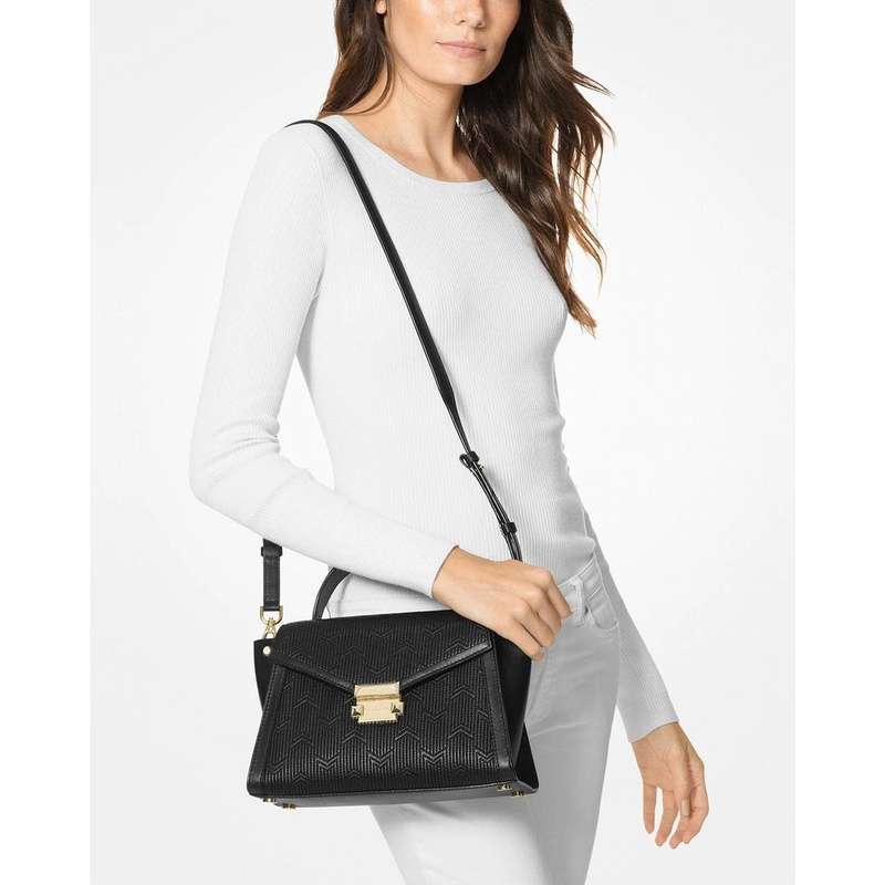Jual MICHAEL KORS Whitney Medium Top Handle Satchel in Black