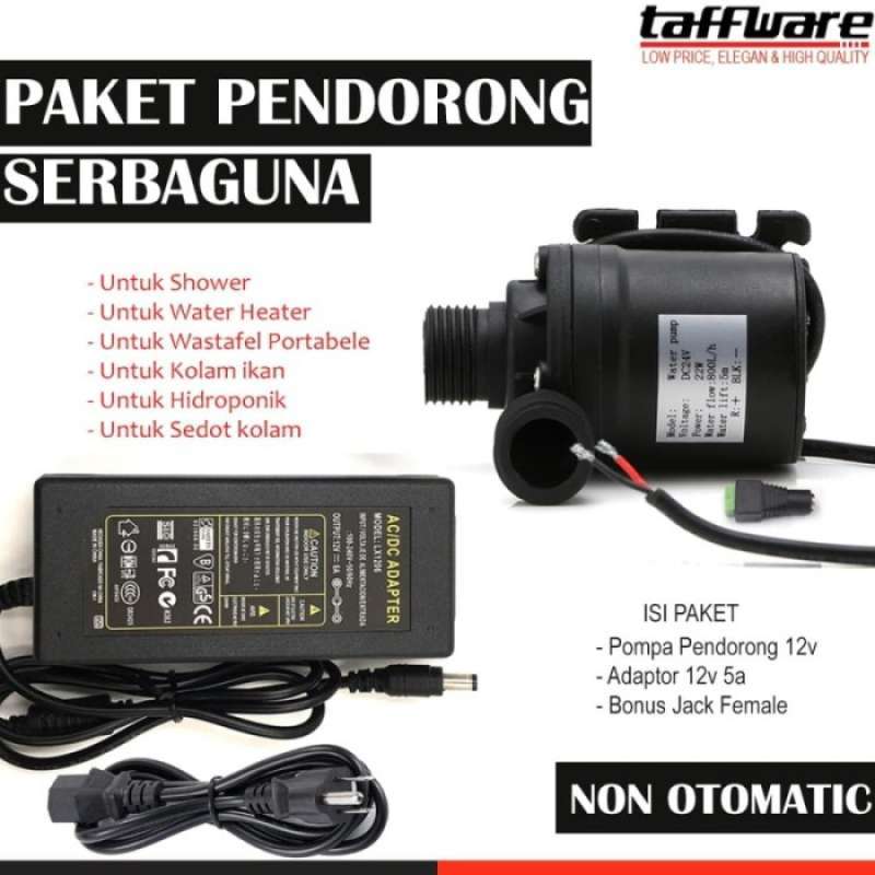 Promo Paket Pompa Dc Serbaguna Untuk Pendorong Water Heater + Adaptor 12V  5A Diskon 33% di Seller Mitraa Berkah - Kalibata, Kota Jakarta Selatan |  Blibli