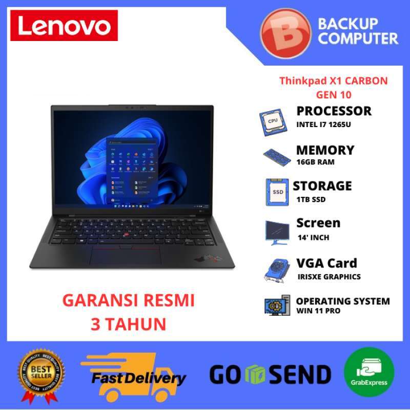 Jual Laptop Lenovo Thinkpad X1 Carbon Gen 10 21cbs0ku00 I7 1265u