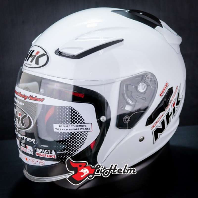 Nhk half face double visor top