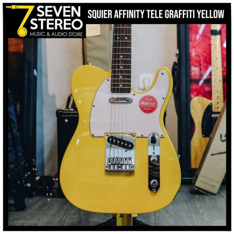 Squier affinity telecaster online graffiti yellow