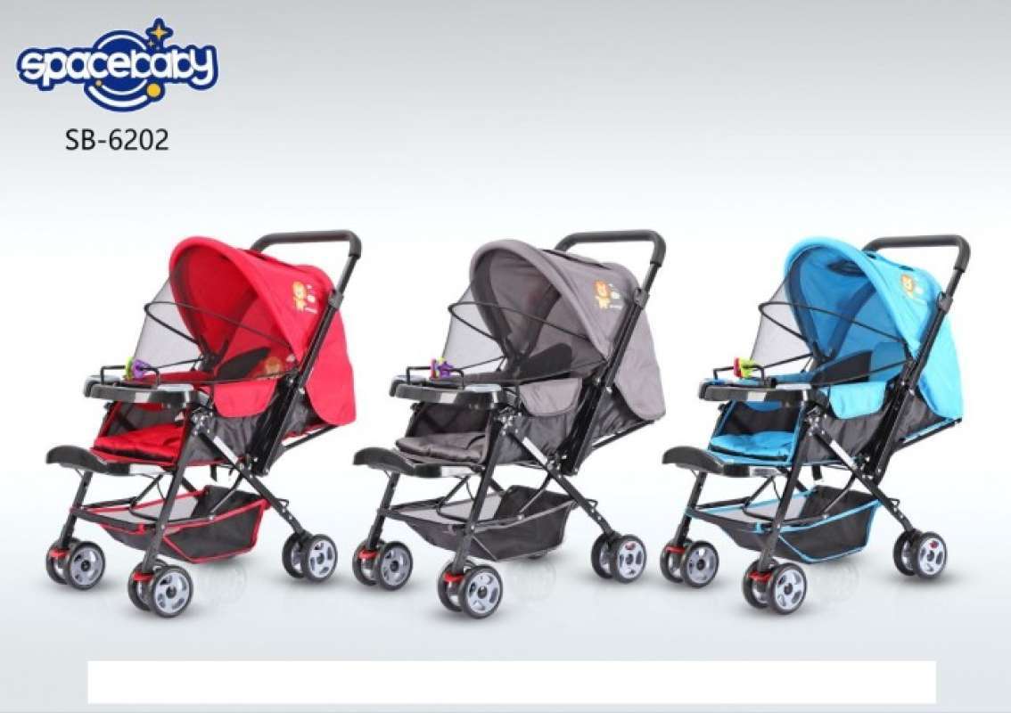 Promo Baby Stroller SPACEBABY SB 6202 Reversible Kereta Dorong