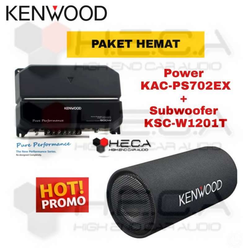 Promo Terbatas Paket Subwoofer Ksc W1201T Power 2Ch Kac Ps702Ex Audio Mobil