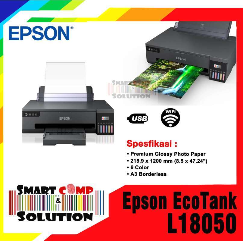 Printer Inkjet Epson EcoTank L18050 A3 Size 6-Color Ink Tank Printer