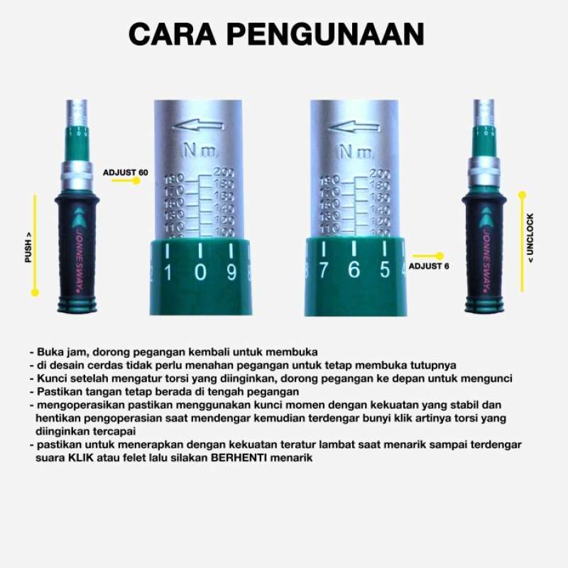 Cara guna torque wrench hot sale