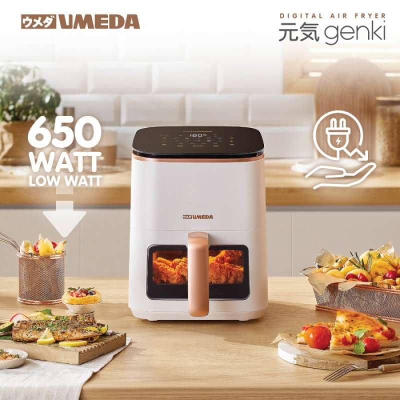 Promo UMEDA Air Fryer GENKI 4Liter Low Watt 650Watt Goreng Tanpa