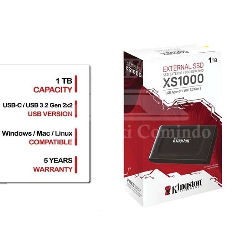 Promo Ssd Eksternal Ssd Portable 1tb Kingston Xs1000 Original