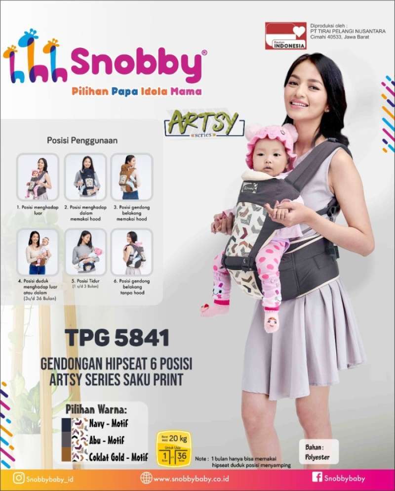 Gendongan Bayi Hipseat Snobby Artsy TPG 5841