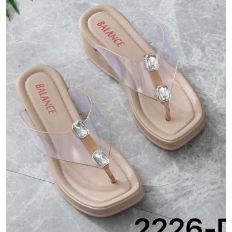 Jual Sandal Selop Wanita Jelly Import Balance Model Jepit Tali