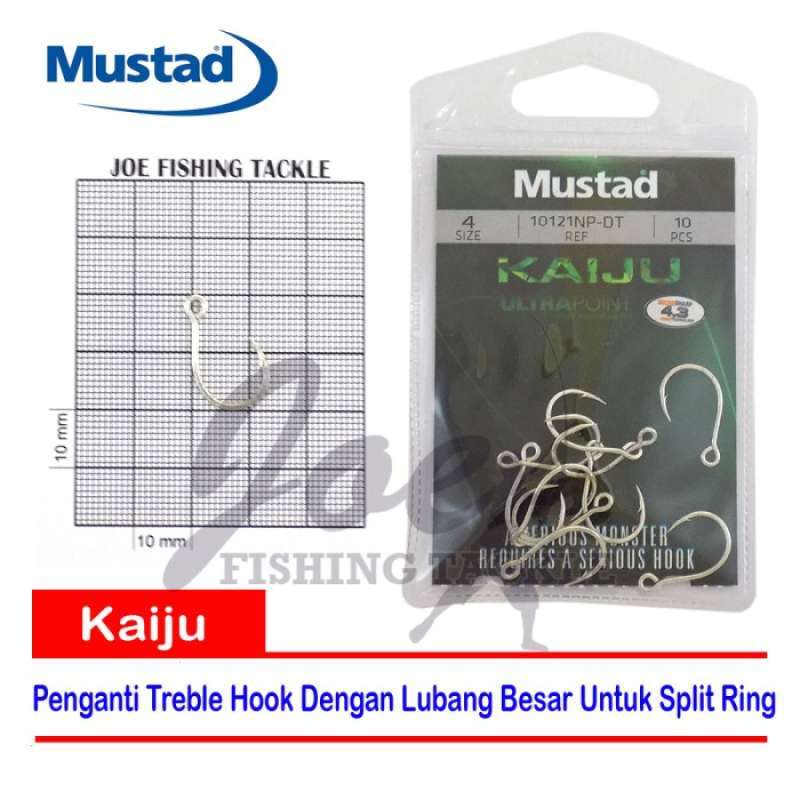 Jual Mustad Kaiju Size 4 Inline Single Hooks - 10121NPDT - Mata Kail Lure  di Seller Retail Indo Global - Cengkareng Timur, Kota Jakarta Barat
