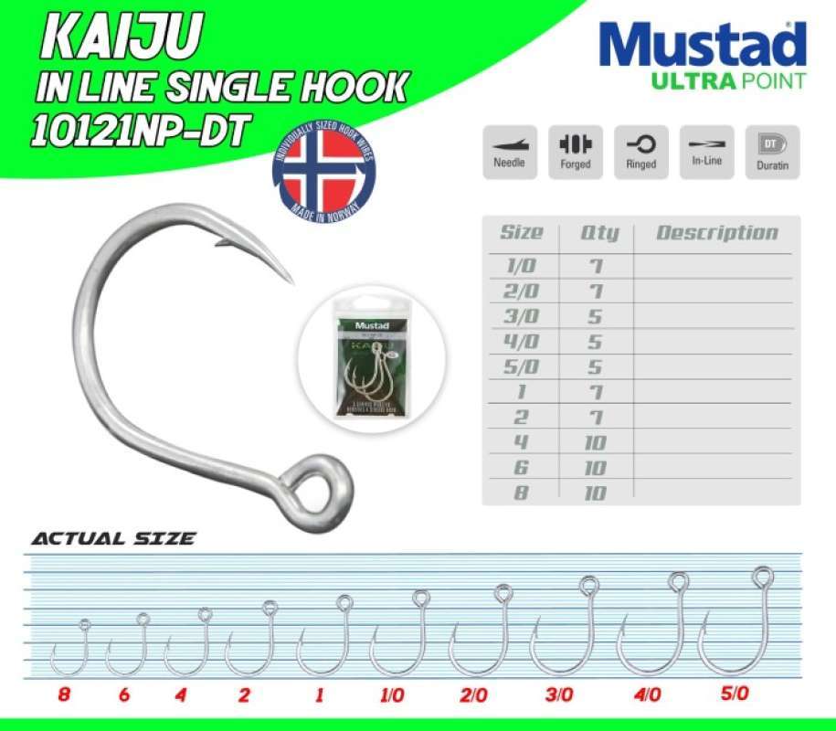 Jual Mustad Kaiju Inline Single Hook 10121np-dt Di Seller Retail