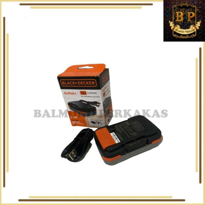 Jual Black+Decker GoPak Battery with Kabel USB - Baterai (BDCB12U-B1) di  Seller Gamelan Store - Tugu Selatan, Kota Jakarta Utara